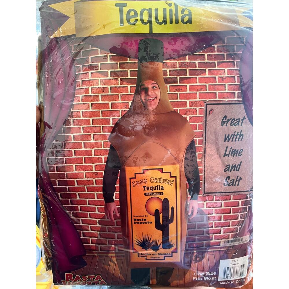 Rasta Imposta Costume Tequila Bottle & Lime Slice Couple Cosplay Party One Size - Picture 2 of 4